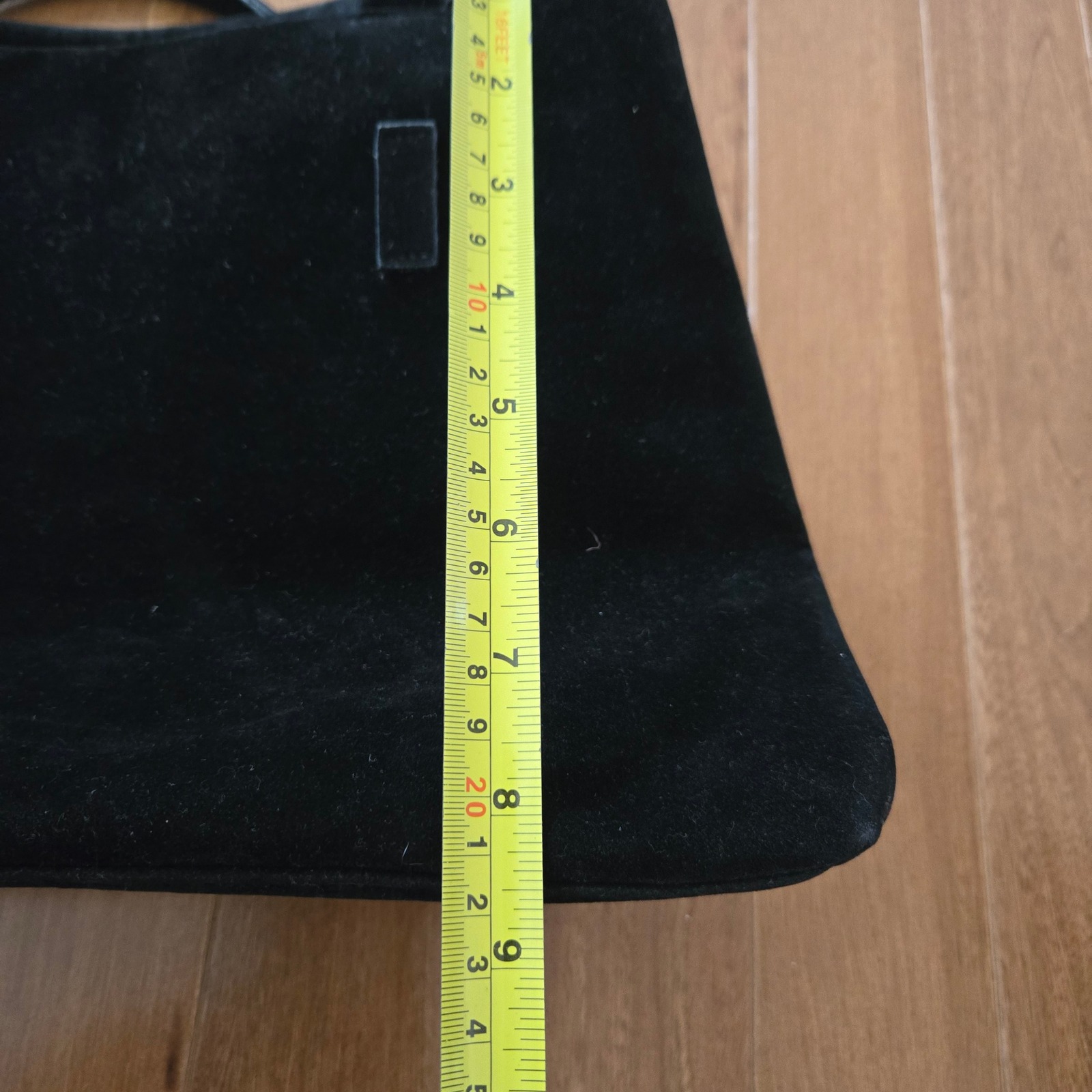 Soera Black Velvet Tote Bag Large Handbag Magnetic Closure New With Tags — image 6 of 6